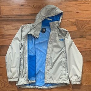 Men’s North face rain coat, size large.